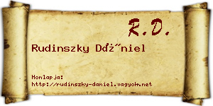 Rudinszky Dániel névjegykártya